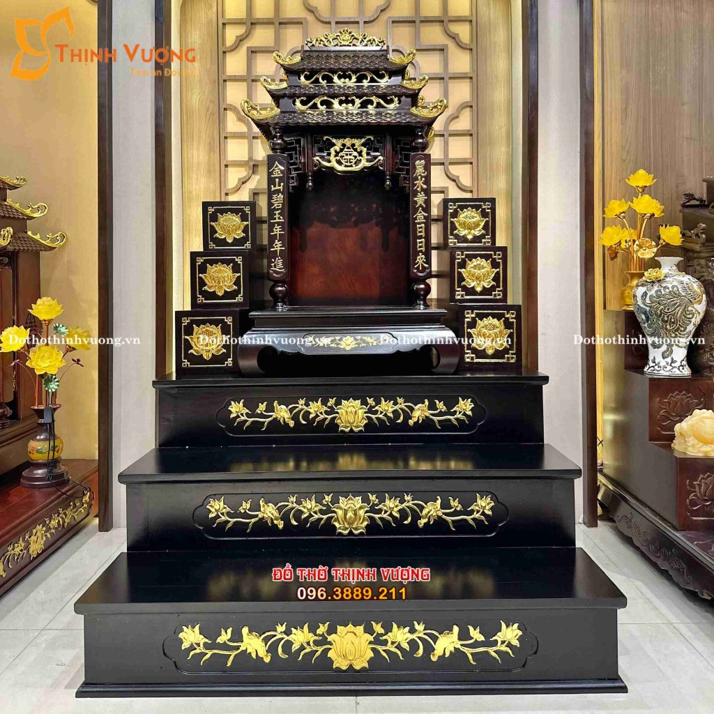 Bộ Ban Thờ Thần Tài Cao Cấp Chất Liệu Gỗ Hương