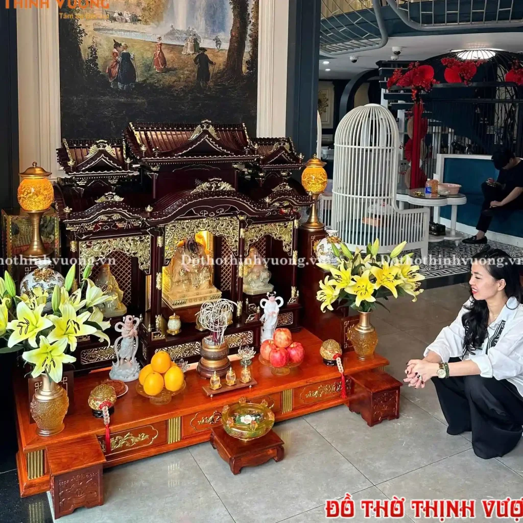 Setup Tại Gia Lâm Long Biên Bộ Thần Tài 3 Gian + Kệ 1 Tầng